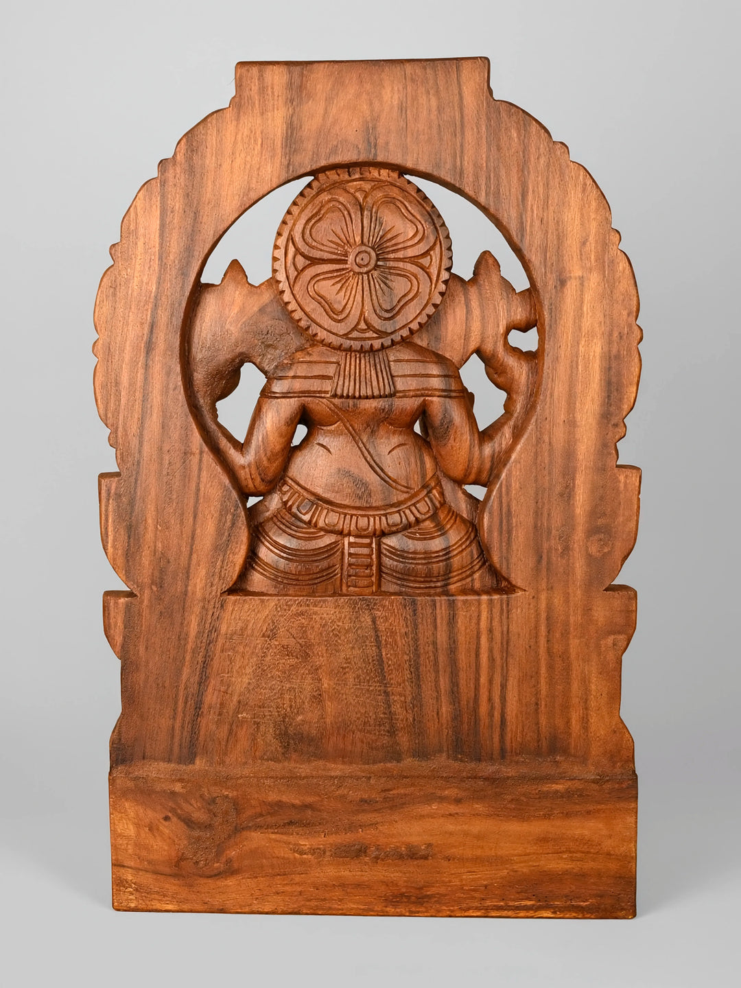 Wooden Prabhavali Ganesha Sculpture | Traditional Handcrafted Ganesh Idol 2ft