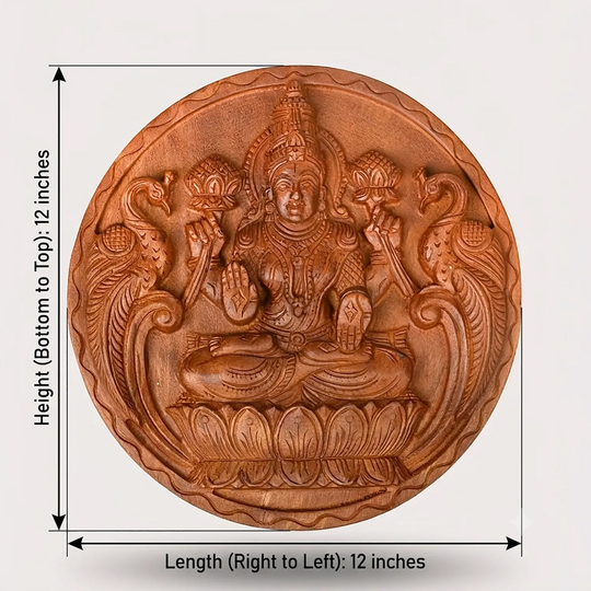 Goddess Lakshmi wooden wall decor