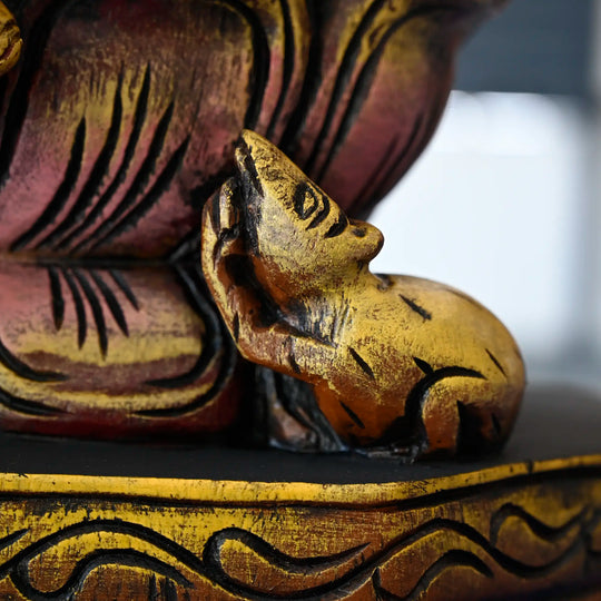 Premium handcrafted wooden Ganesh Moorthi