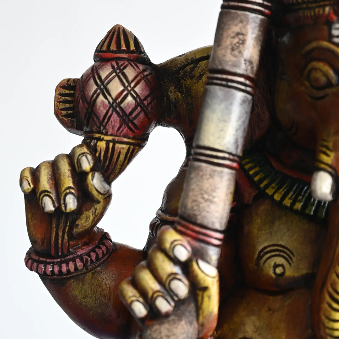 Decorative Umbrella Ganapathy Idol for Wealth and Prosperity-Ganesh statue 36"