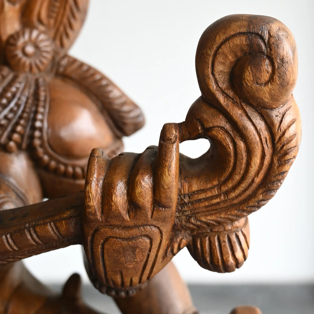 Goddess Saraswathi statue representing knowledge and wisdom