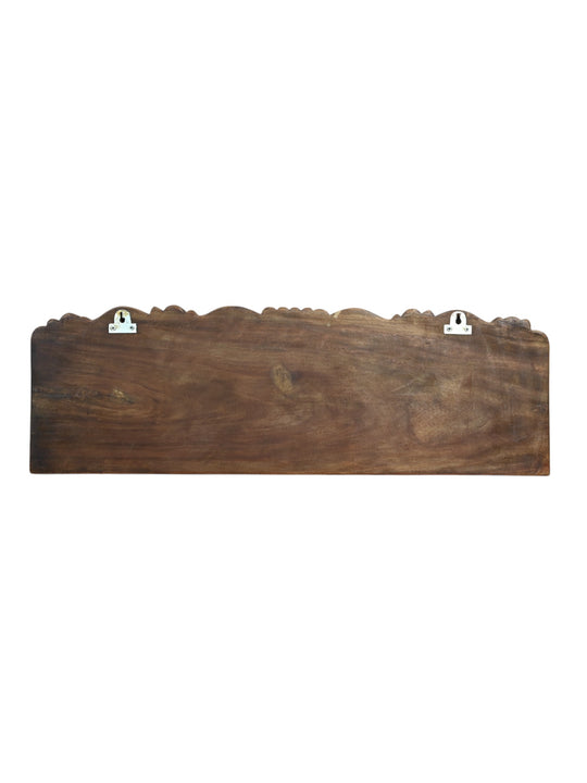 Floral Wall WOODEN Panel of sangu chakram namam 36"
