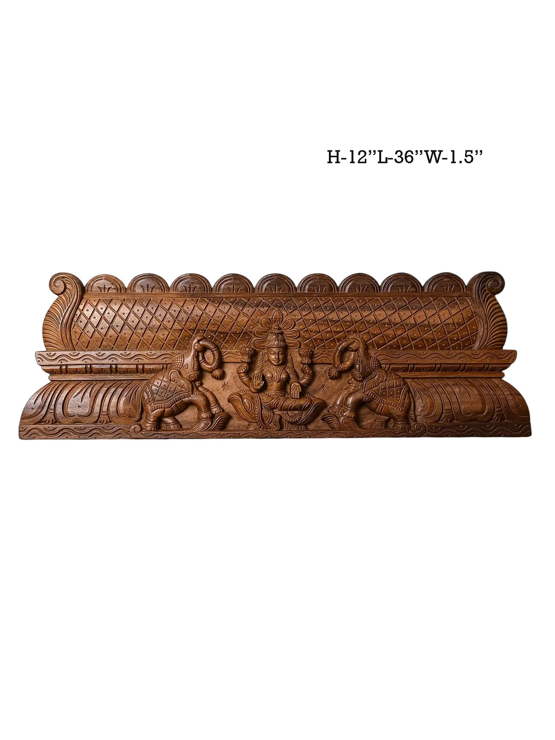 wooden gajalakshmi wall panel