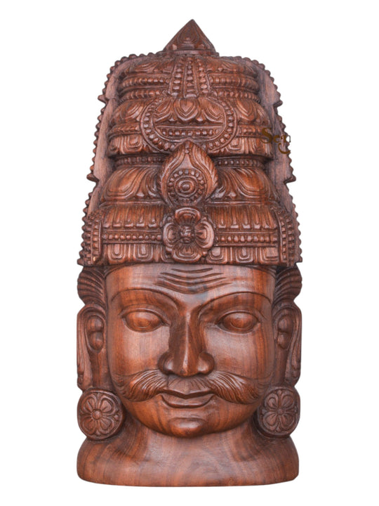 Guardian of village Lord Ayyanar wooden Mask 25"