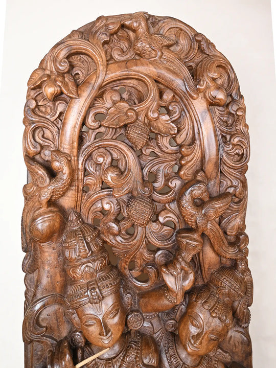 59" Wooden Jaliwork Radhakrishnan
