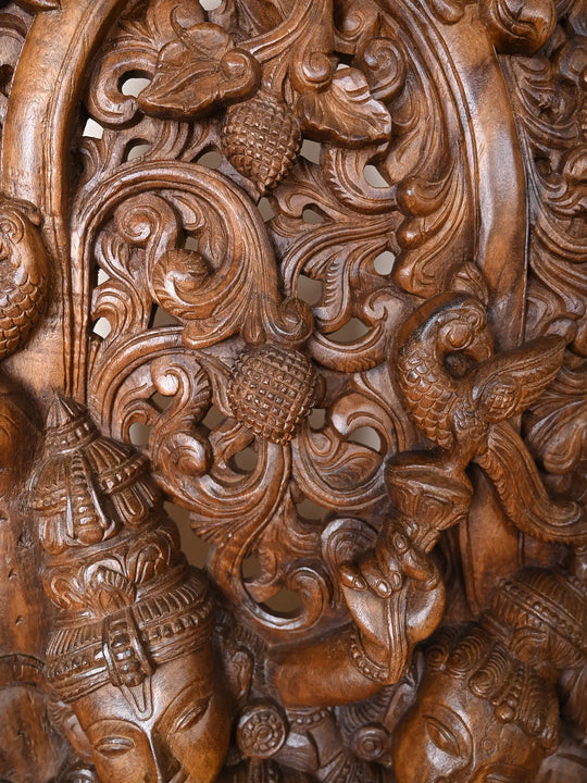 59" Wooden Jaliwork Radhakrishnan