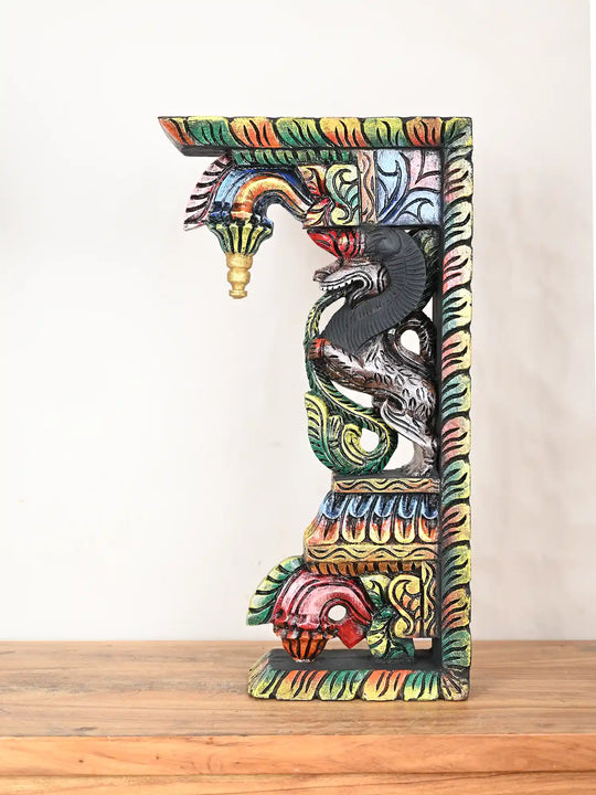 Pair of Colourful Wooden Yaali Brackets 20"