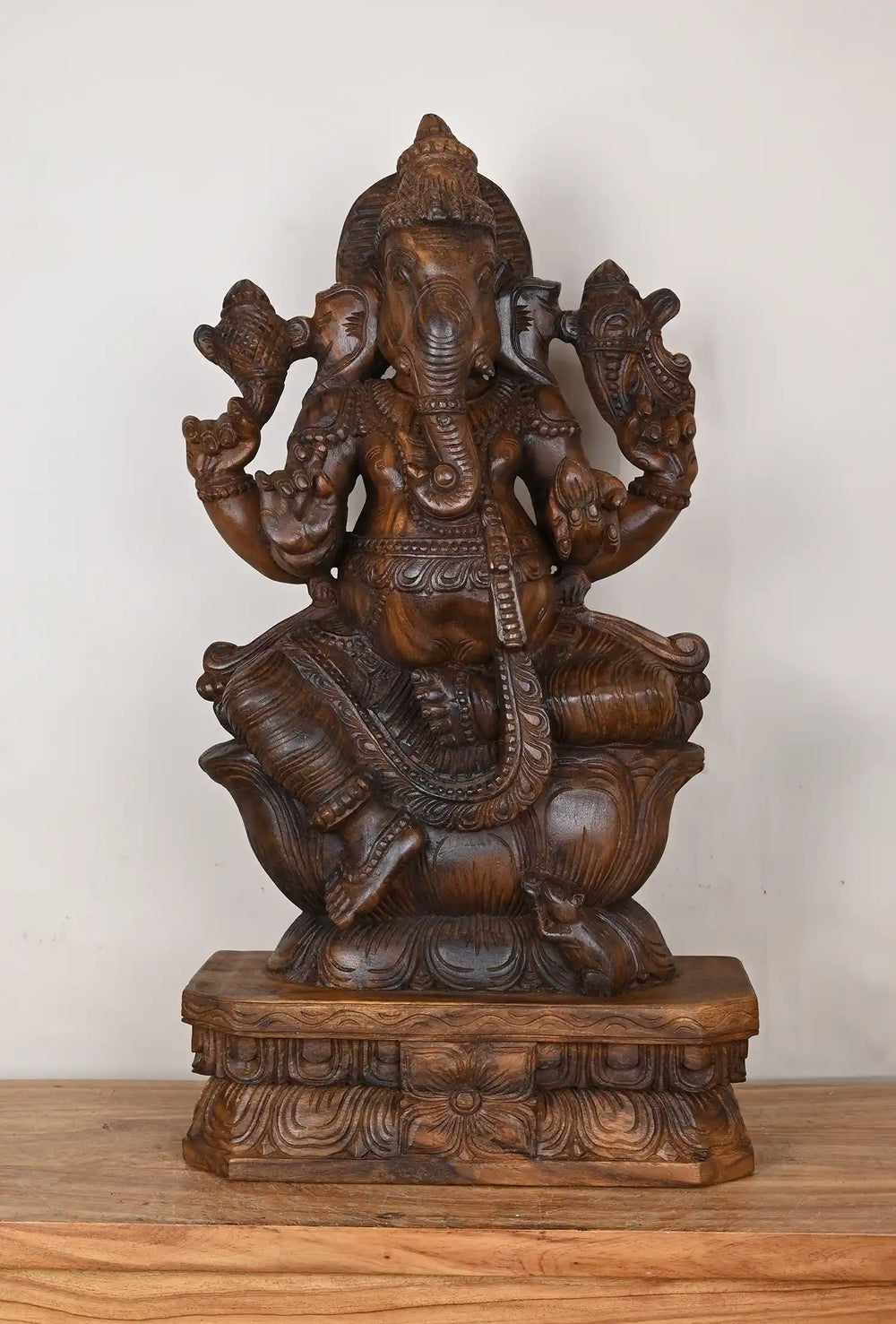 Wooden Vinayaka statue