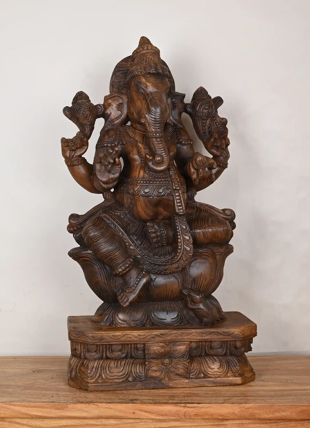Wooden Vinayaka statue