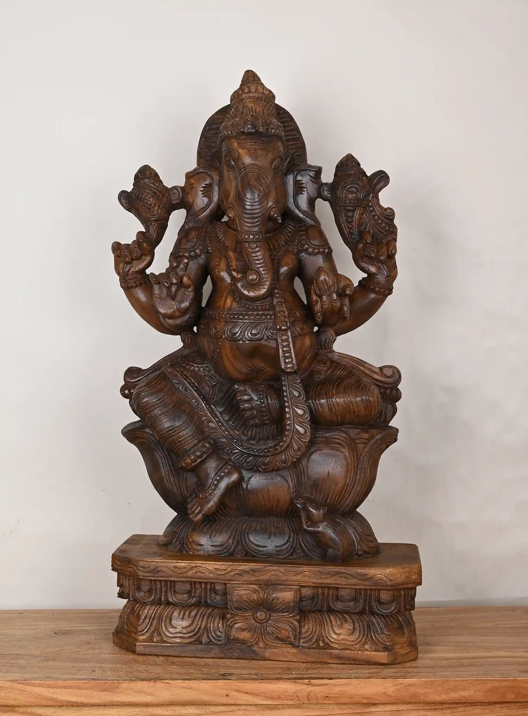 Wooden Vinayaka statue