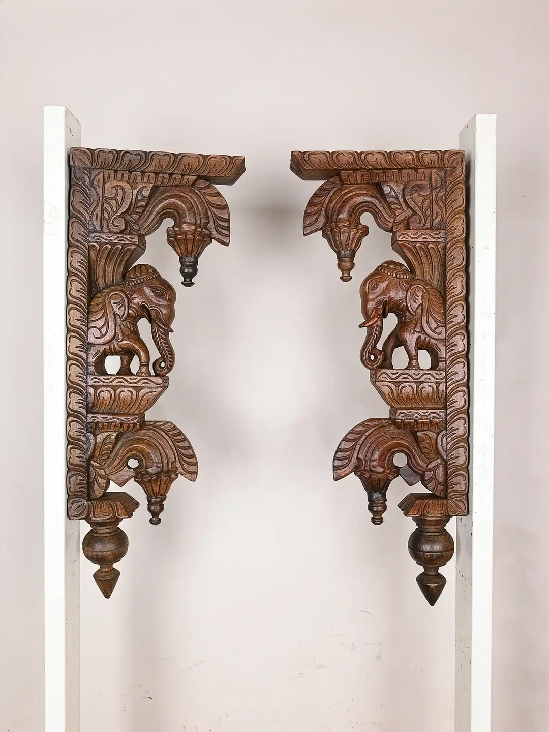 Wooden Elephant Wall Brackets