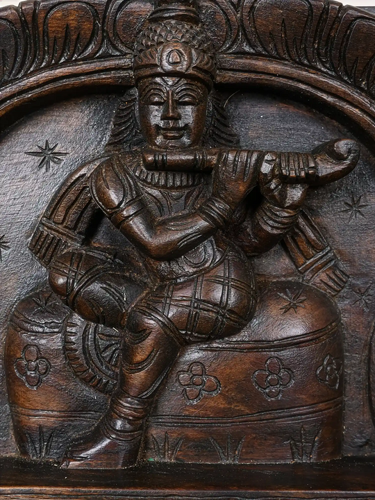 Fluting Krishna Wall Mount 24"