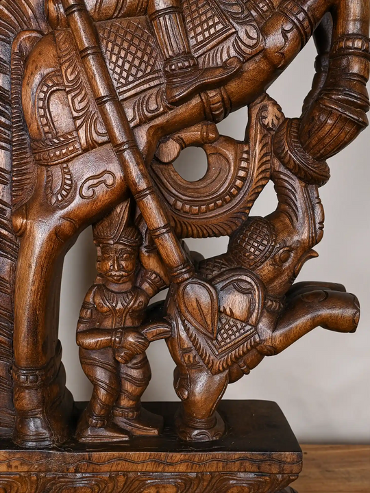 Majestic Wooden Horse Rider Wall Brackets 31"