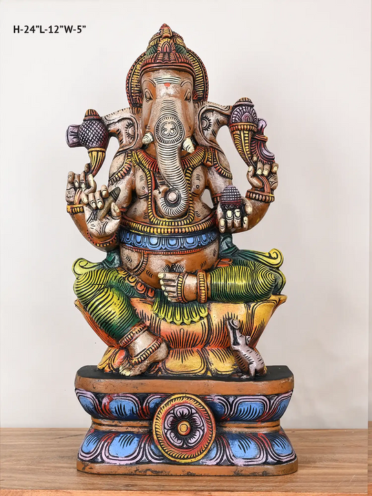 God Ganesh wooden statue