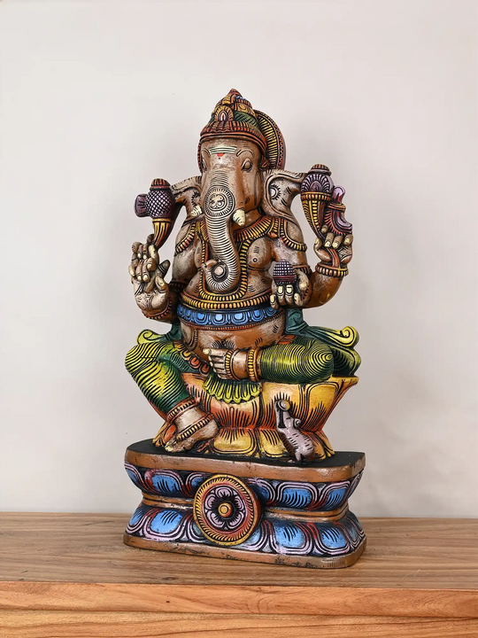God Ganesh wooden statue