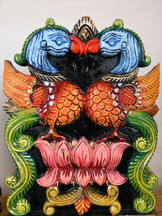 Hand-Carved Annam Pair Decorative wall mounts 18"