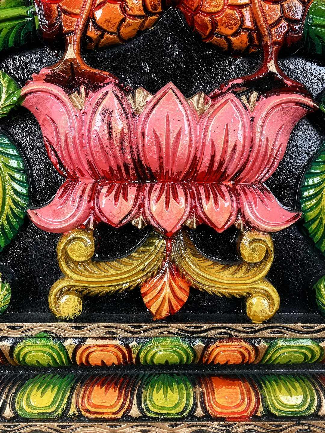 Hand-Carved Annam Pair Decorative wall mounts 18"