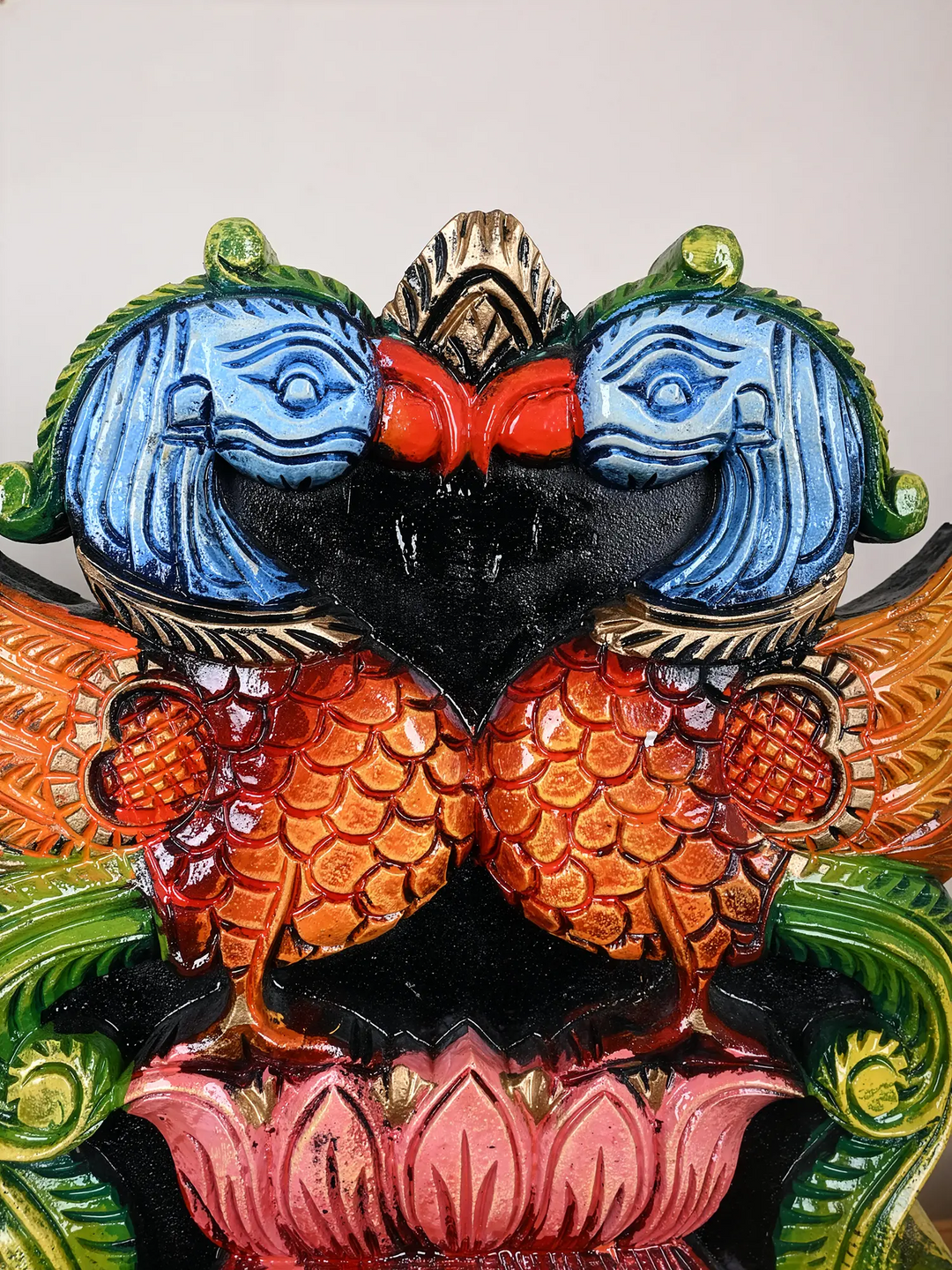 Hand-Carved Annam Pair Decorative wall mounts 18"