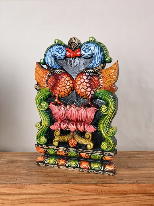 Hand-Carved Annam Pair Decorative wall mounts 18"