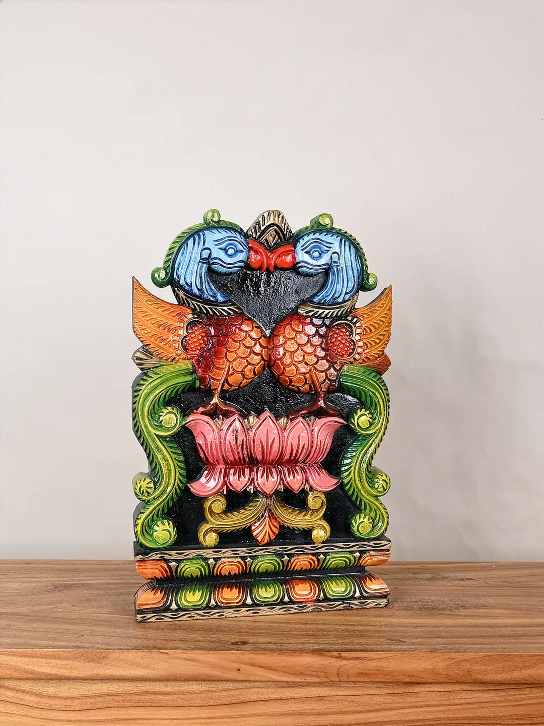 Hand-Carved Annam Pair Decorative wall mounts 18"