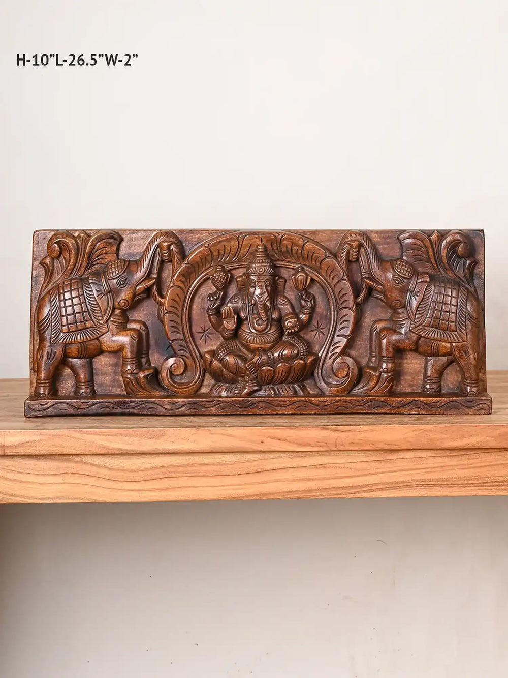 wooden gaja vinayaga panel