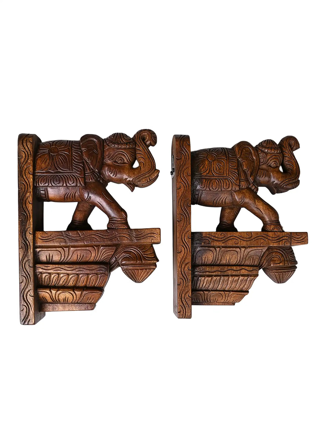 Elephant Wooden Wall Mount Brackets