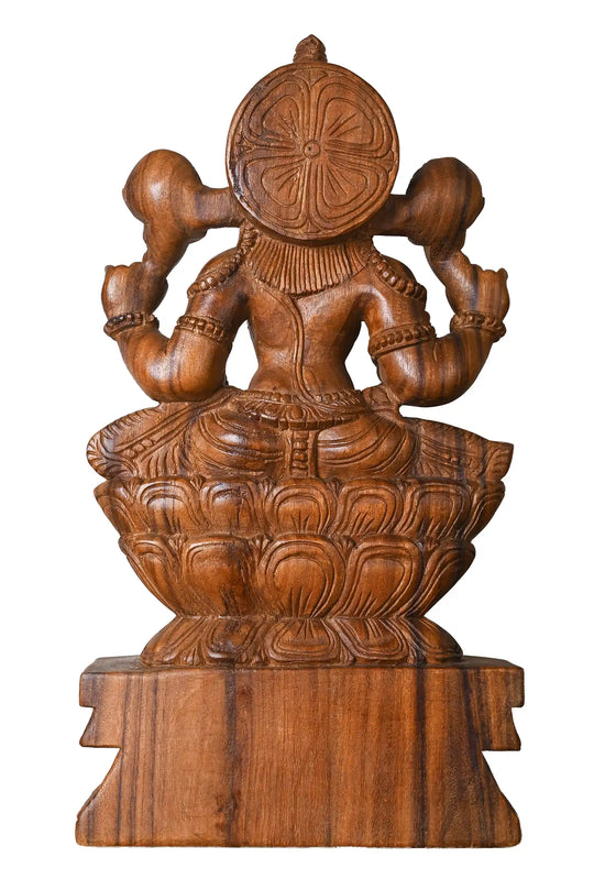 Wooden Statue Of Goddess Lakshmi Devi 24"