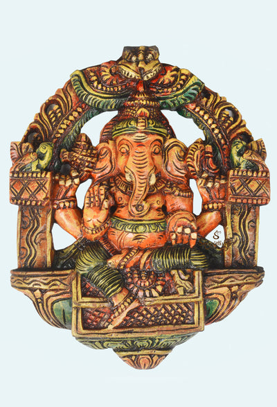 Round shaped Wall Decor Ganesha Wall Mount 15"