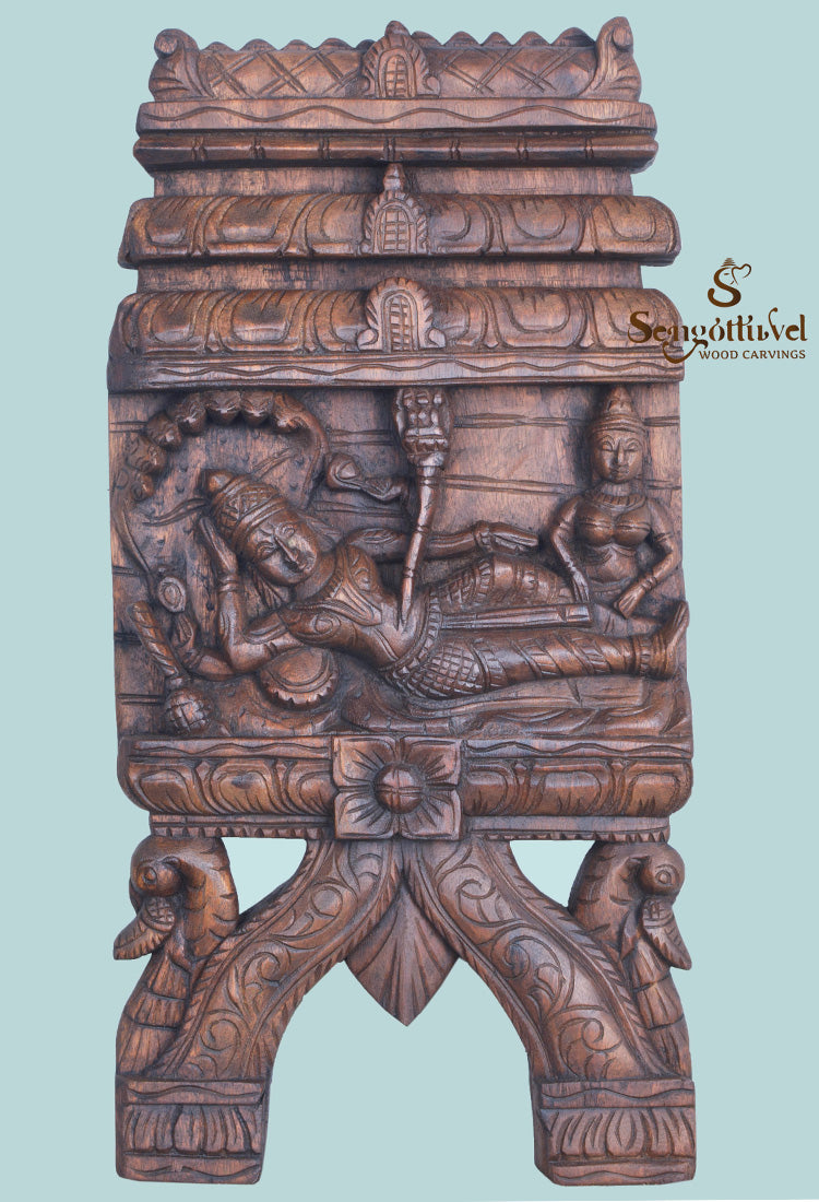 Reclining Ranganathar kaavadi wall mount 24"