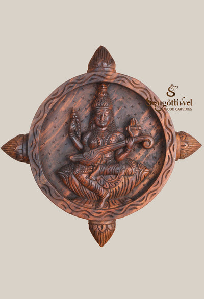 Simple&Elegant look Goddess Saraswathi Wall Mount 17"