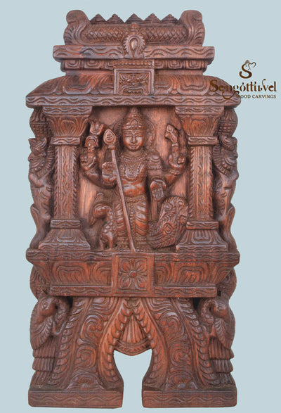 Lord Muruga wooden Kaavadi Wall Mount 18"