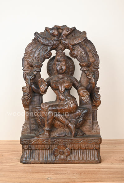 Blessing MahaLakshmi Arch Parrot Design Wall Mount 15"