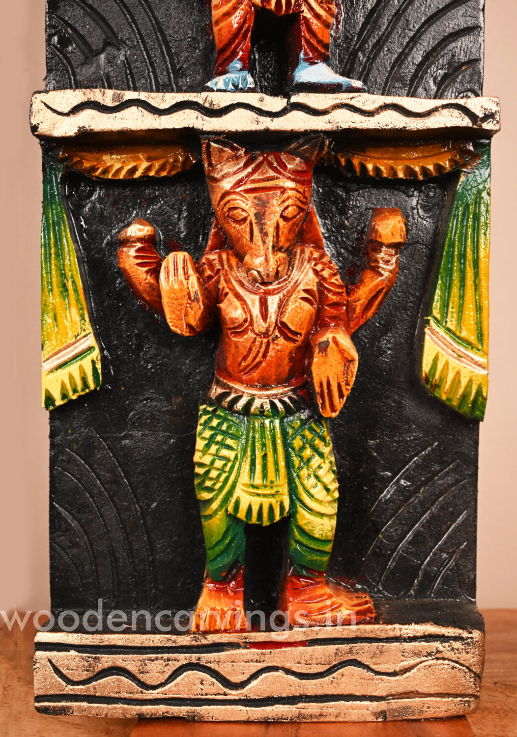 Ten incarnations of Lord Vishnu Dasavatar Wall Decor Panel 36"