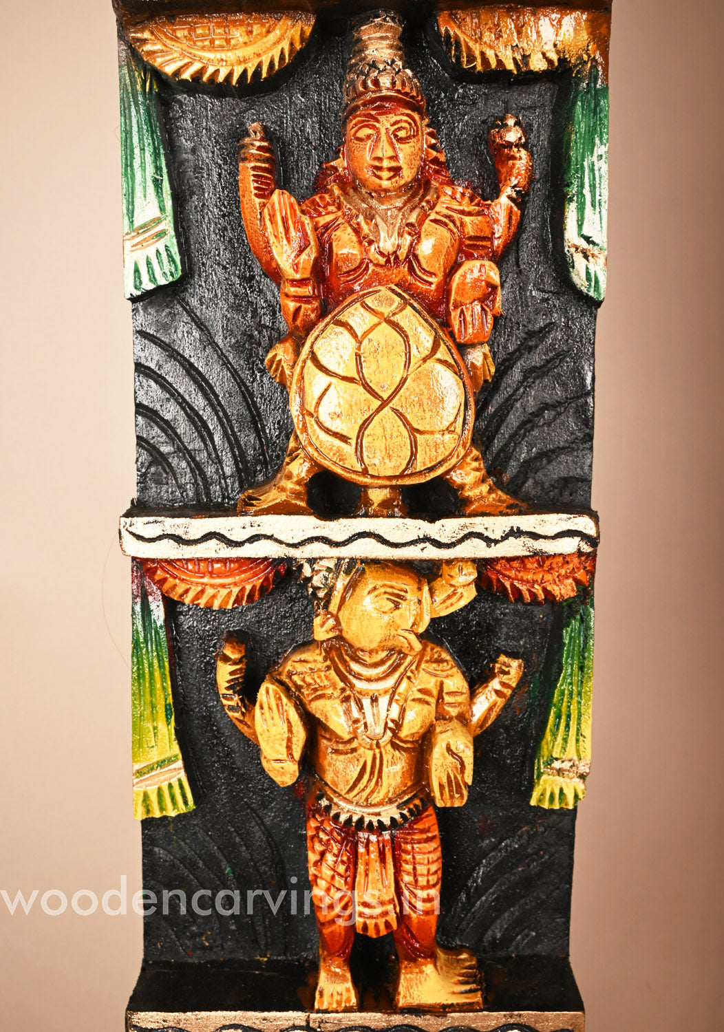 Ten incarnations of Lord Vishnu Dasavatar Wall Decor Panel 36"