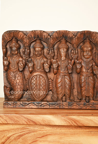 Decor For Your Home Entrances Vishnu's Dasavatar Horizontal Wall Panel 38"