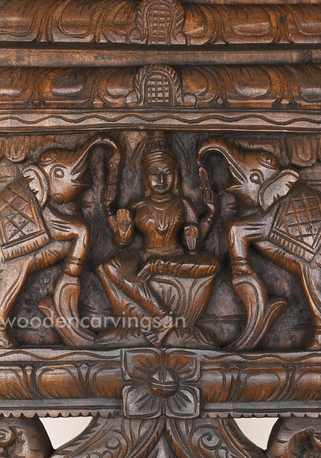 Buy Wooden Goddess GajaLakshmi Temple Kopuram Design Kaavadi 24"