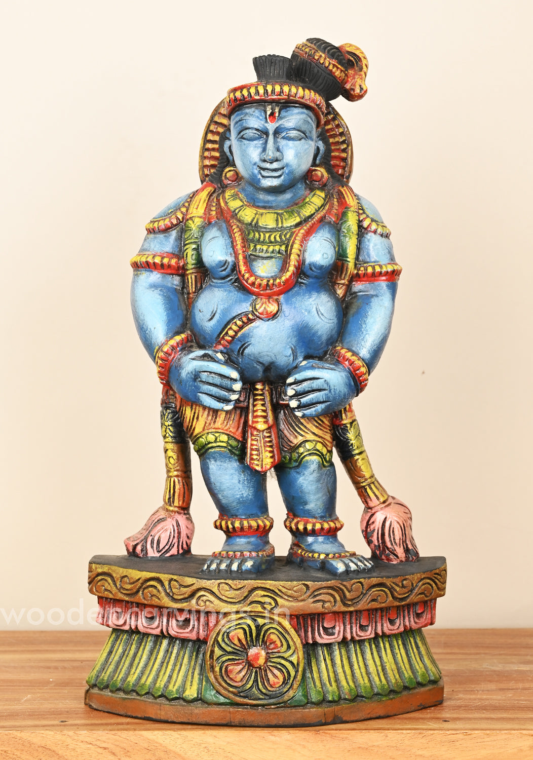 Eighth Avatar of Mahavishnu Lord Krishna Coloured Sculpture 18"