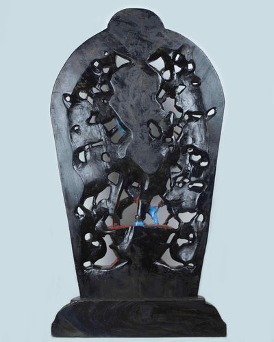 Son of vasudev Gopala krishna multicolour wooden statue 49"