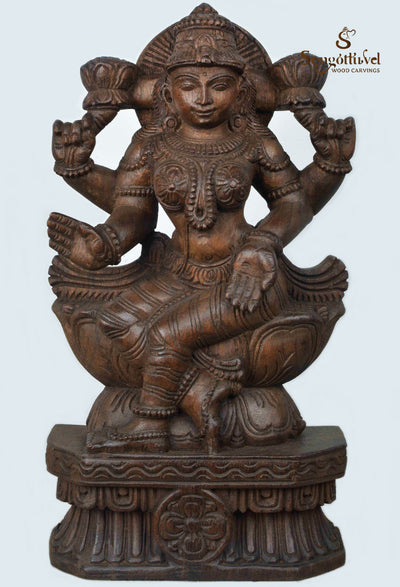 Goddess Mahalakshmi blessing abhaya mutra statue 18"