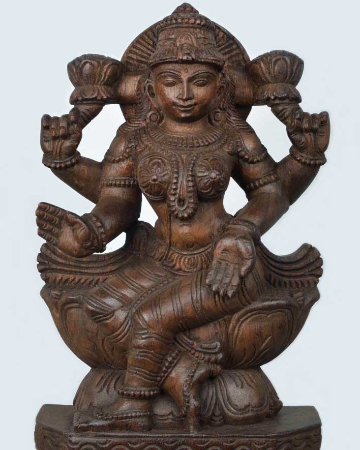 Goddess Mahalakshmi blessing abhaya mutra statue 18"