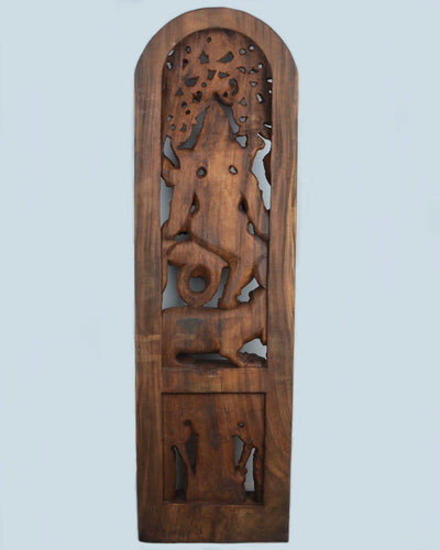 Lord Ganesh standing on his mount rat wall mount 60"