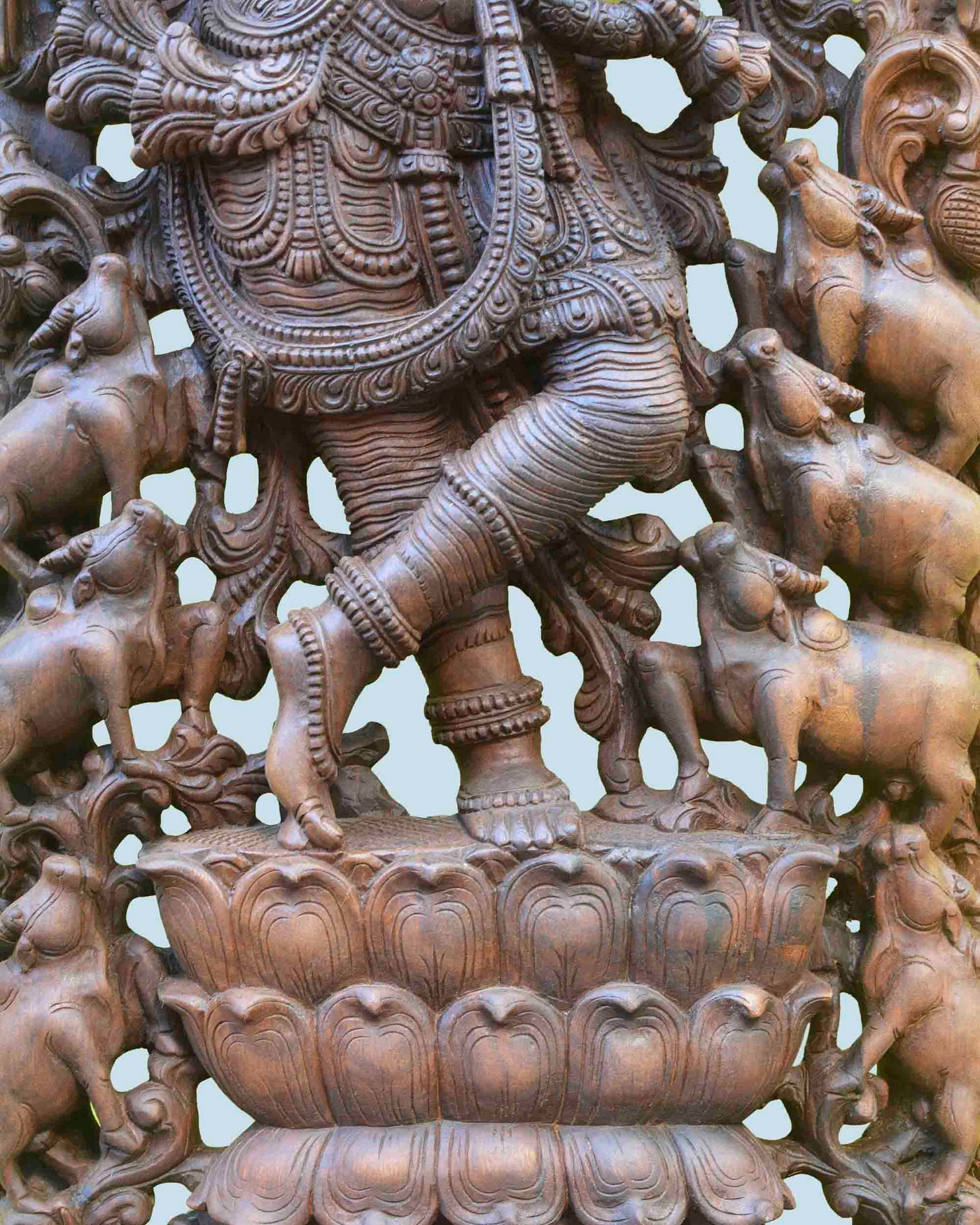 Ornamental Krishna Jali work wall mount 72"