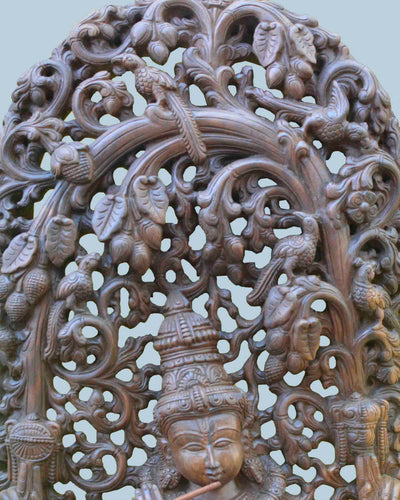 Ornamental Krishna Jali work wall mount 72"