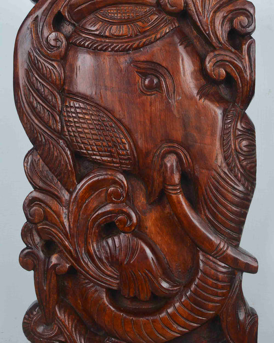 Elephant head wall wooden