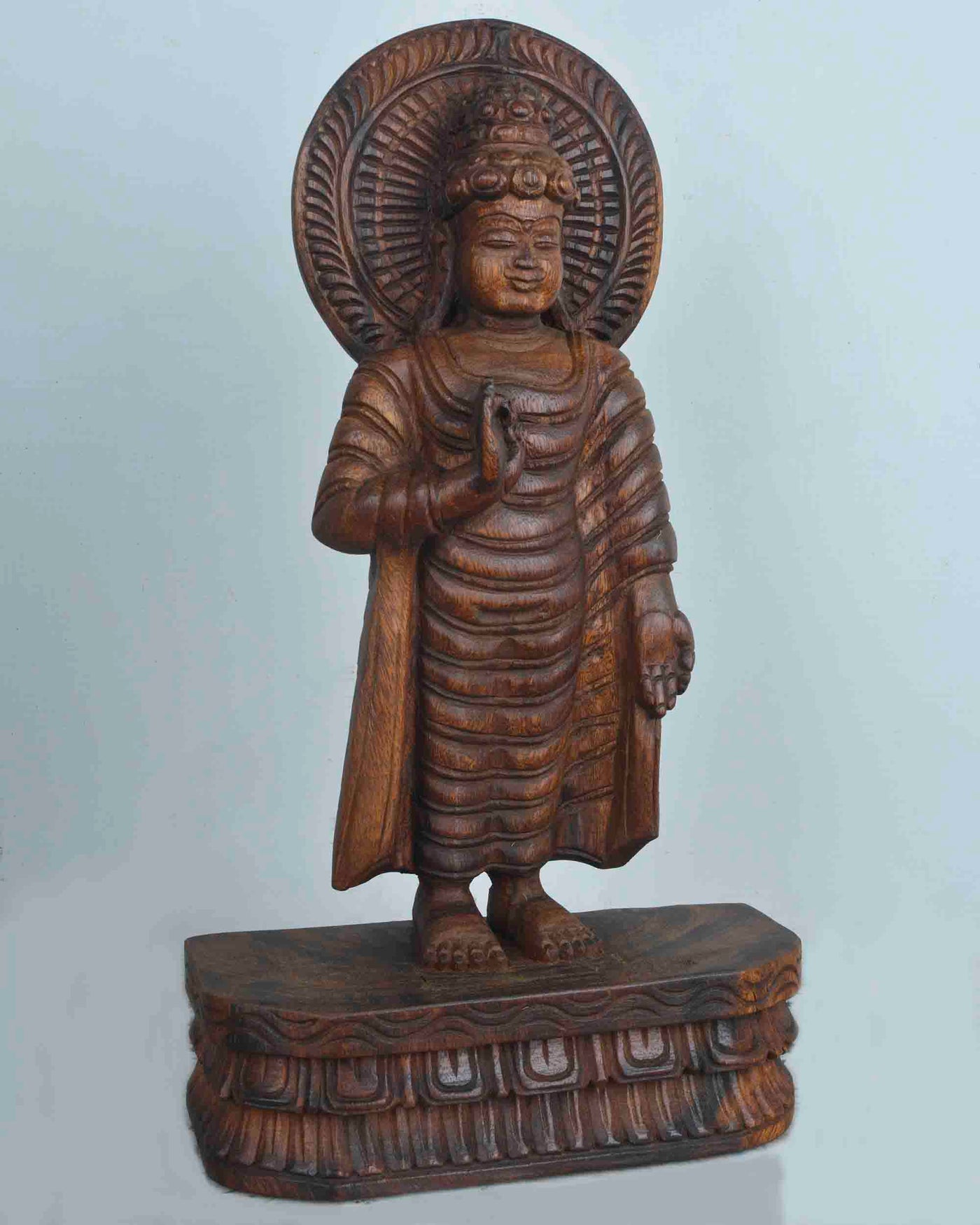 Tiny Buddha Blessing people in vitarka mutra statue 18"