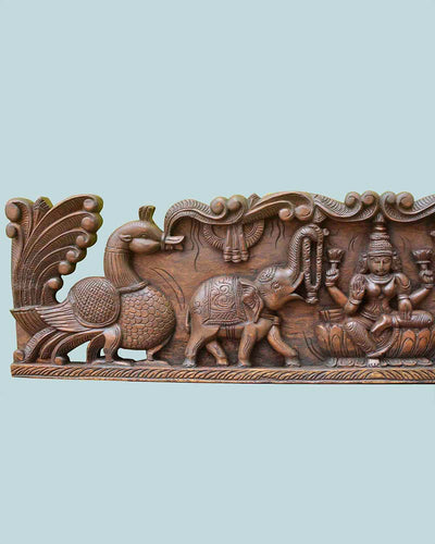 Peacock Design GajaLakshmi wall panel 48"
