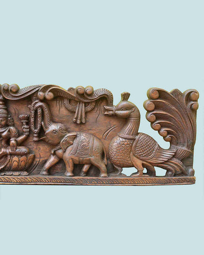 Peacock Design GajaLakshmi wall panel 48"