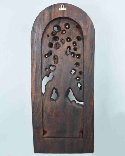 Lord vishnu with Goumodaki kada jali work wall mount 36"