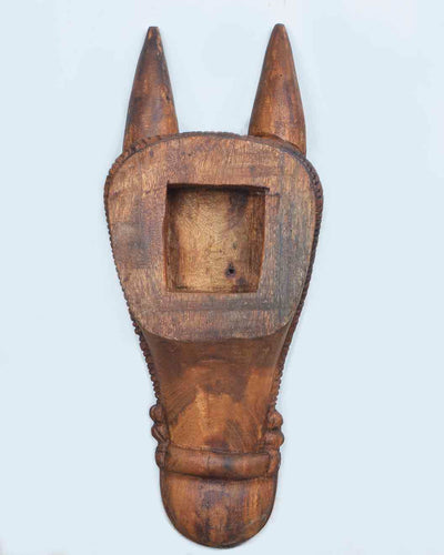 Unique Wax Brown Cow Head wall mount 20"