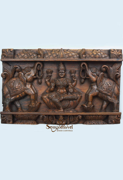 Goddess Gajalakshmi Mandap design square panel 24"